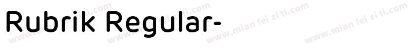 Rubrik Regular字体转换